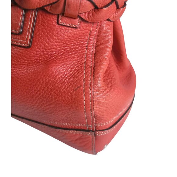 COACH Hamptons Large Satchel in burnt orange with tassel - Picture 6 of 16